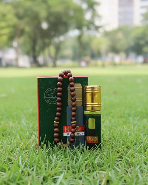 The HUGO BOSS Essence With Tasbeeh : Premium Attar in a Sleek Roll-On Bottle